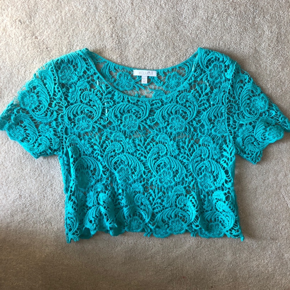 Floral Crochet Crop Top